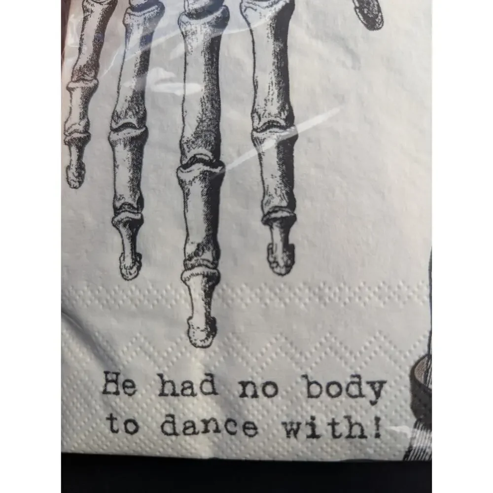 20 Paper Napkins 2 Skeletal Gothic Hands New Bee Watch Decoupage Party
